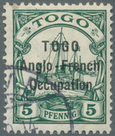 O Deutsche Kolonien - Togo - Britische Besetzung: 1914: 5 Pf. Dunkelgrün Mit Aufdruck 'TOGO | Anglo-Fr - Togo