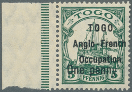 ** Deutsche Kolonien - Togo - Britische Besetzung: 1914: 'One Penny' Auf 5 Pfg. Grün, Postfrisch Mit Li - Togo
