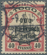 O Deutsche Kolonien - Togo - Britische Besetzung: 1914: 40 Pf. Karmin/schwarz, Schwarzer Aufdruck 'Tog - Togo