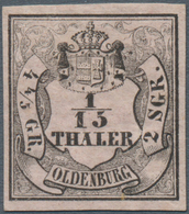 * Oldenburg - Marken Und Briefe: 1852: 1/15 Th. Schwarz Auf Rosa, Type II, In Frischer Farbe, Allseits - Oldenburg