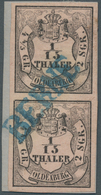 Brfst/ Oldenburg - Marken Und Briefe: 1852: 1/15 Th. Schwarz Auf Rosa, Type II. Senkrechtes Paar, Farbfrisc - Oldenburg