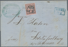 Br Oldenburg - Marken Und Briefe: 1852: 1/15 Th. Schwarz Auf Rosa, Type III, Farbfrisch, Besonders Brei - Oldenburg