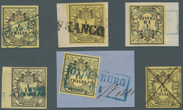 O/Brfst Oldenburg - Marken Und Briefe: 1852: 1/10 Th. Schwarz Auf Hellgelb, Lot Mit 6 Ausgesuchten Exemplare - Oldenburg