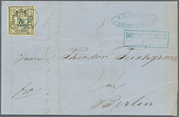 Br Oldenburg - Marken Und Briefe: 1852: 1/10 Th. Schwarz Auf Hellgelb, Farbfrisch, Allseits Breitrandig - Oldenburg