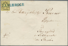 Br Oldenburg - Marken Und Briefe: 1852: 1/10 Th. Schwarz Auf Zitronengelb, Farbfrisch, Allseits Breitra - Oldenburg