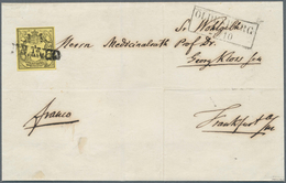 Br Oldenburg - Marken Und Briefe: 1852: 1/10 Th. Schwarz Auf Zitronengelb, Farbfrisch, Voll- Bis Breitr - Oldenburg