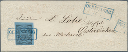 Br Oldenburg - Marken Und Briefe: 1859/61: 1 Gr. Schwarz Auf Blau, Farbfrisch, Allseits Sehr Breitrandi - Oldenbourg