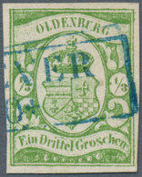 O Oldenburg - Marken Und Briefe: 1861: ⅓ Gr. Moosgrün, Leuchtende Frische Farbe, Meist Breitrandig, Bl - Oldenburg