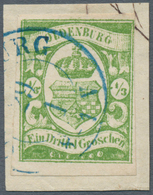Brfst Oldenburg - Marken Und Briefe: 1861: ⅓ Gr. Moosgrün, Leuchtende Frische Farbe, Voll- Bis Sehr Breitr - Oldenburg