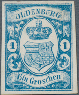 * Oldenburg - Marken Und Briefe: 1861: 1 Gr. Blau, Farbfrisch, Breitrandig, Ungebraucht, Kabinett, Sig - Oldenburg