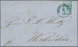 Br Oldenburg - Marken Und Briefe: 1861: 1 Gr. Blau, Tiefe Farbnuance, Allseits Voll- Bis Breitrandig, A - Oldenburg