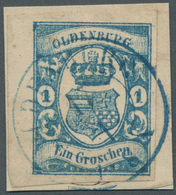 Brfst Oldenburg - Marken Und Briefe: 1861: 1 Gr. Blau Mit Plattenfehler "rechte 1 Oben Spitz", In Frischer - Oldenbourg