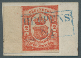 Brfst Oldenburg - Marken Und Briefe: 1861: 2 Gr. Rot, Besonders Tiefe Farbe, Voll- Bis Breitrandig, Links - Oldenburg