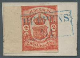 Brfst Oldenburg - Marken Und Briefe: 1861: 2 Gr. Rot, Besonders Tiefe Farbe, Voll- Bis Breitrandig, Links - Oldenbourg