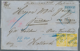 Br Oldenburg - Marken Und Briefe: 1861: 3 Gr. Zitronengelb, Sehr Seltene Mehrfachfranktur Von Zwei Exem - Oldenburg