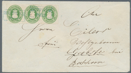 Br Oldenburg - Marken Und Briefe: 1862: Wappen ⅓ Gr. Grün, Weit Durchstochen, Waagerechter Dreierstreif - Oldenburg