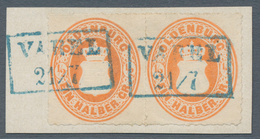 Brfst/ Oldenburg - Marken Und Briefe: 1862: Wappen ½ Gr. Orange, Eng Durchstochen, Waagerechtes Paar, Farbf - Oldenburg