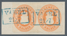 Brfst/ Oldenburg - Marken Und Briefe: 1862: Wappen ½ Gr. Orange, Eng Durchstochen, Waagerechtes Paar, Farbf - Oldenbourg