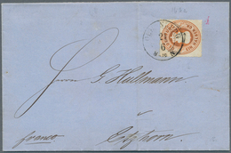 Br Oldenburg - Marken Und Briefe: 1862: Wappen ½ Gr. Orange, Eng Durschstochen (minimal Oxydiert), Einz - Oldenburg