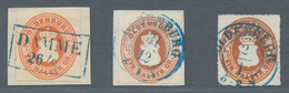 O/Brfst Oldenburg - Marken Und Briefe: 1862: Wappen ½ Gr. Rotorange, Eng Durchstochen, Lot Mit 3 Ausgesuchte - Oldenburg