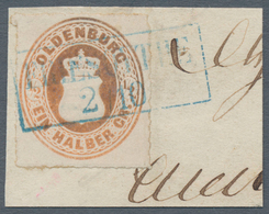 Brfst Oldenburg - Marken Und Briefe: 1862: Wappen ½ Gr. Orange, Weit Durchstochen (leicht Oxydiert) Auf Br - Oldenburg