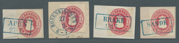 Br/Brfst Oldenburg - Marken Und Briefe: 1862: Wappen 1 Gr. Karmin, Eng Durchstochen, Lot Mit 4 Briefstücken U - Oldenbourg
