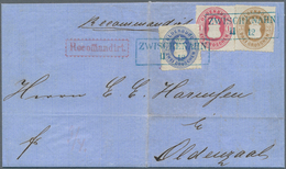 Br Oldenburg - Marken Und Briefe: 1862: Wappen 1 Gr. Karmin, 2 Gr. Blau Und 3 Gr. Braun, Je Eng Durchst - Oldenburg
