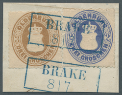 Brfst Oldenburg - Marken Und Briefe: 1862: Wappen 2 Gr. Blaum Zusammen Mit Wappen 3 Gr. Braun, Je Eng Durc - Oldenburg