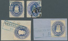 O/Brfst/Br Oldenburg - Marken Und Briefe: 1862: Wappen 2 Gr. Blau, Eng Durchstochen, Lot Mit 4 Ausgesuchten Exe - Oldenburg