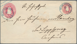 GA Oldenburg - Ganzsachen: 1861: Ganzsachen-Umschlag, Wertstempel Links, 2 Gr. Rosa, Kleinformat, Zufra - Oldenbourg