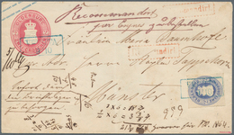GA Oldenburg - Ganzsachen: 1861: Ganzsachen-Umschlag, Wertstempel Links, 2 Gr. Rosa, Kleinformat, Zufra - Oldenburg