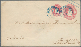GA Oldenburg - Ganzsachen: 1862: Ganzsachen-Umschlag, Wertstempel Rechts, Kurze Gummierung, 1 Gr. Rosa, - Oldenburg