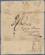 Br Indien - Vorphilatelie: 1818 SERAMPORE, DANISH SETTLEMENT: Entire Folded Letter From Salisbury, Engl - ...-1852 Voorfilatelie