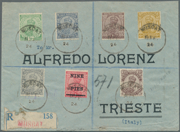 Br Indien - Used Abroad: MUSCAT, OMAN 1924: Registered Cover To Trieste Via Catania, Sicily Franked By - Other & Unclassified