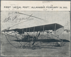 Br Indien - Flugpost: 1911 First Aerial Post Naini-Allahabad: Special Picture Postcard Illustrating Hen - Airmail