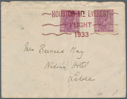 Br Indien - Flugpost: 1933 "HOUSTON-MT-EVEREST FLIGHT": Cover Carried By The FIRST FLIGHT OVER MT. EVER - Airmail