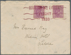 Br Indien - Flugpost: 1933 "HOUSTON-MT-EVEREST FLIGHT": Cover Carried By The FIRST FLIGHT OVER MT. EVER - Poste Aérienne