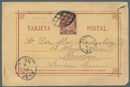 GA Philippinen: 1880 UPU Surcharge 3c/50c, Tied By Oval Cancel Of Crosses In Association With Manila Di - Filippijnen