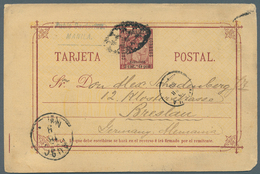 GA Philippinen: 1880 UPU Surcharge 3c/50c, Tied By Oval Cancel Of Crosses In Association With Manila Di - Filippine