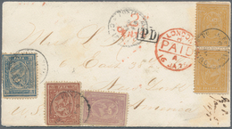 Br Ägypten: 1875 (Jan 6th) Cover From Cairo To New York, USA Via London, Franked 1872 Typographed 5pa. - 1915-1921 Protectorat Britannique