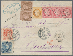 Br Argentinien: 1875, 10. Jan.: Cover From BUENOS AIRES To BORDEAUX (adressee's Surname Cut Out), Showi - Autres & Non Classés