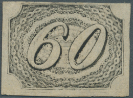 (*) Brasilien: 1844, 60r. Black "Inclinados", Fresh Colour, Close To Full Margins, Unused No Gum, Slight - Autres & Non Classés