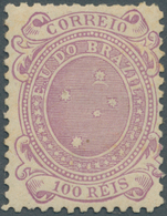 * Brasilien: 1890, 100r. Lilac, Rare Wide Perforation 11, Fresh Colour, Normally Perforated With Some - Autres & Non Classés