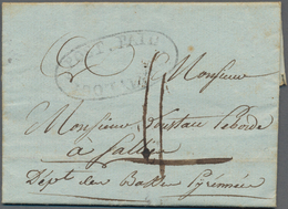 Br Mauritius: 1812, Entire Letter Dated "Isle De France Ce 15 Fevrier 1812" And Addressed To Sallies/Fr - Mauritius (...-1967)