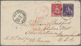 Br Trinidad Und Tobago: 1870/1876, Two Entires: (1d.) Red And 4d. Violet On Envelope From "TRINIDAD JA - Trinidad & Tobago (1962-...)