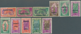 (*) Zentralafrikanische Republik: 1922/1924, Oubangi-Chari, Group Of Eleven Imperforate Colour Proofs Wi - Central African Republic