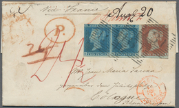 Br Großbritannien: 1844 Entire Letter From Edinburgh, Scotland To Cologne, Rhine-Prussia 'Via France' ( - Otros & Sin Clasificación