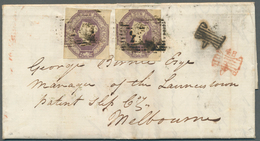 Br Großbritannien: 1855, 6d. Dull Lilac Embossed Issue, Two Square Cut Copies Of Fresh Colour And Good - Autres & Non Classés