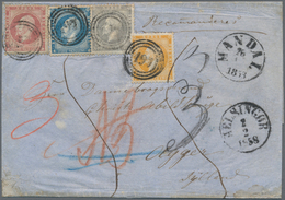Br Norwegen: 1858 Registered Cover From MANDAL (26.1.1858) To Agger, Denmark Via Sweden, Franked With C - Nuevos