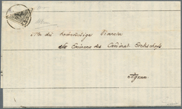 Br Österreich: 1850/54: 2 Kreuzer Tiefschwarz, Maschinenpapier Type III B, Diagonal Von Von Links Oben - Ongebruikt